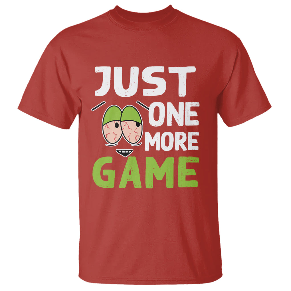 Funny Video Gamer T Shirt Just One More Game Kids Boys Man TS09 Red Printyourwear