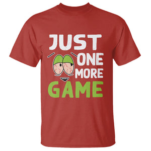 Funny Video Gamer T Shirt Just One More Game Kids Boys Man TS09 Red Printyourwear