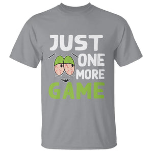 Funny Video Gamer T Shirt Just One More Game Kids Boys Man TS09 Sport Gray Printyourwear