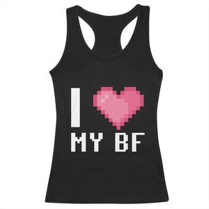 Funny Girlfriend Racerback Tank Top I Love My BF Boyfriend Valentines TS09 Black Print Your Wear