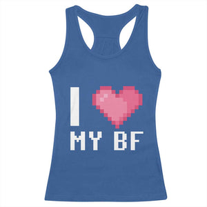 Funny Girlfriend Racerback Tank Top I Love My BF Boyfriend Valentines TS09 Royal Blue Print Your Wear