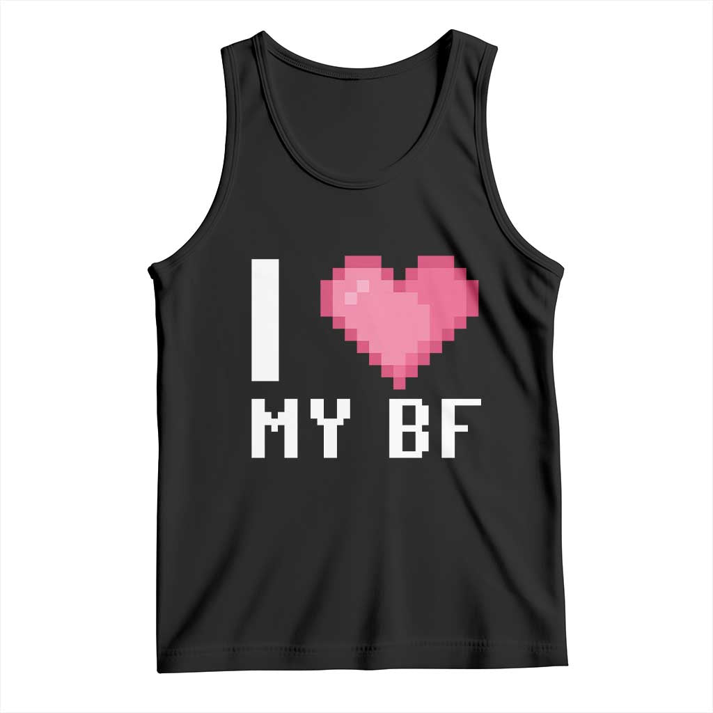 Funny Girlfriend Tank Top I Love My BF Boyfriend Valentines TS09 Black Print Your Wear