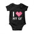 Funny Boyfriend Baby Onesie I Love My GF Girlfriend Valentines TS09 Black Print Your Wear
