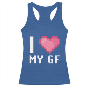 Funny Boyfriend Racerback Tank Top I Love My GF Girlfriend Valentines TS09 Royal Blue Print Your Wear