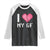 Funny Boyfriend Raglan Shirt I Love My GF Girlfriend Valentines TS09 Black White Print Your Wear