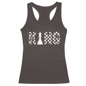 Her King Chess Couple Matching Racerback Tank Top TS09 Dark Chocolate Print Your Wear