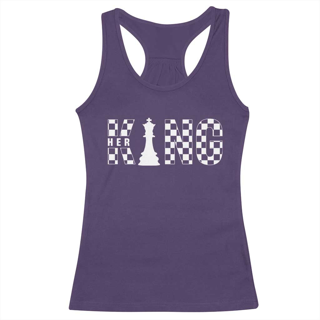 Her King Chess Couple Matching Racerback Tank Top TS09 Purple Print Your Wear