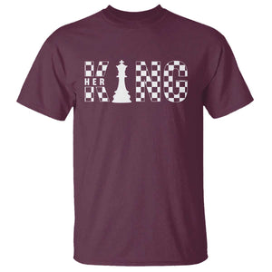 Her King Chess Couple Matching T Shirt TS09 Maroon Print Your Wear