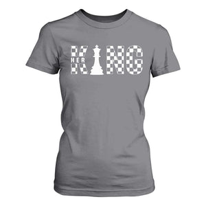 Her King Chess Couple Matching T Shirt For Women TS09 Charcoal Print Your Wear