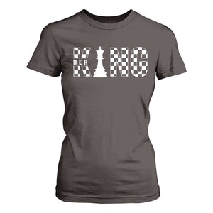 Her King Chess Couple Matching T Shirt For Women TS09 Dark Chocolate Print Your Wear