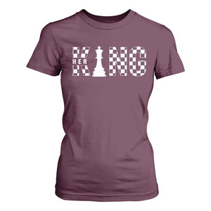 Her King Chess Couple Matching T Shirt For Women TS09 Maroon Print Your Wear