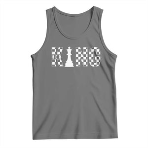 Couple Matching Chess Her King Tank Top TS09 Black Heather Print Your Wear