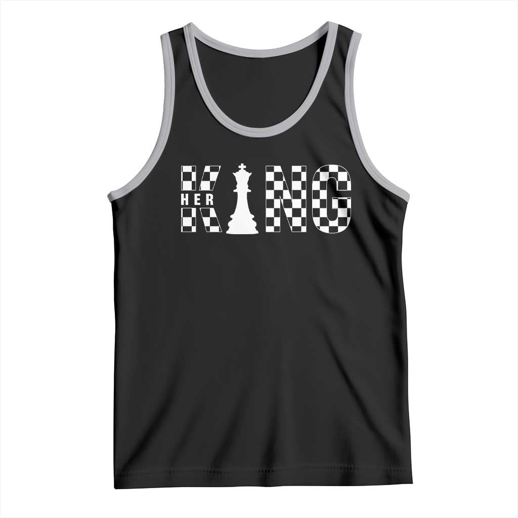 Couple Matching Chess Her King Tank Top TS09 Black Athletic Heather Print Your Wear