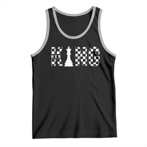 Couple Matching Chess Her King Tank Top TS09 Black Athletic Heather Print Your Wear
