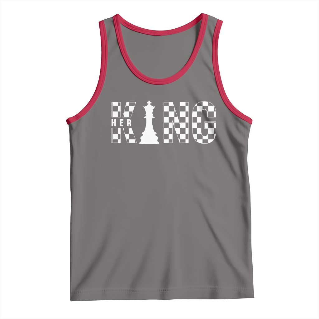 Couple Matching Chess Her King Tank Top TS09 Deep Heather Red Print Your Wear