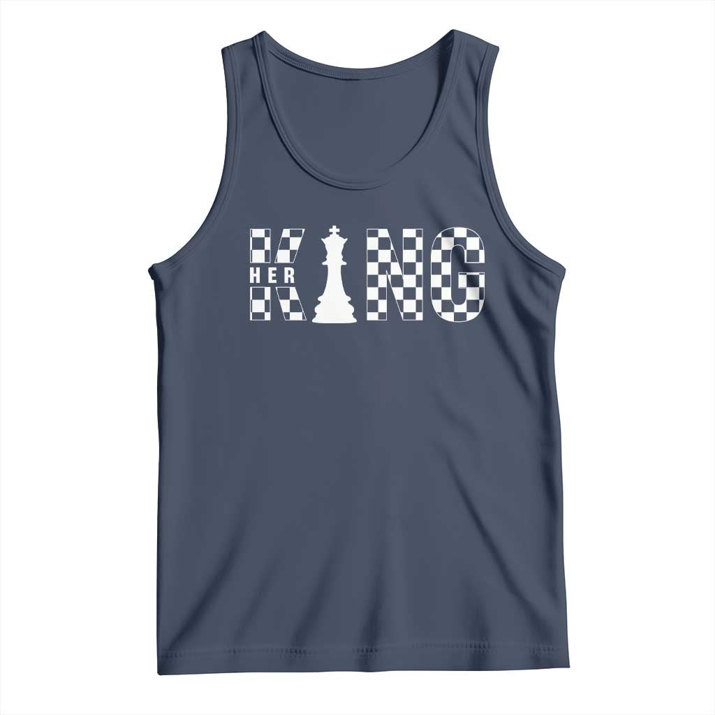Couple Matching Chess Her King Tank Top TS09 Navy Print Your Wear