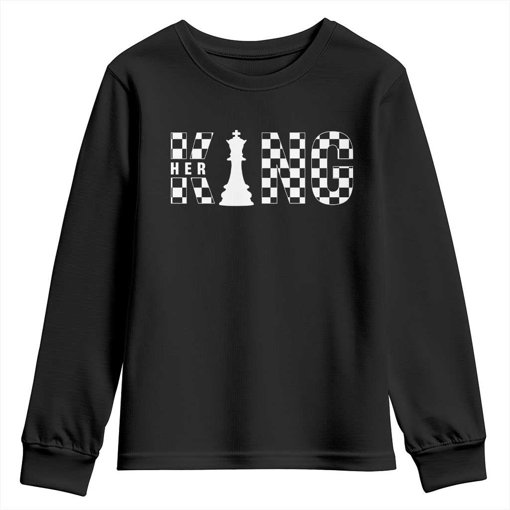 Her King Chess Couple Matching Youth Sweatshirt TS09 Black Print Your Wear