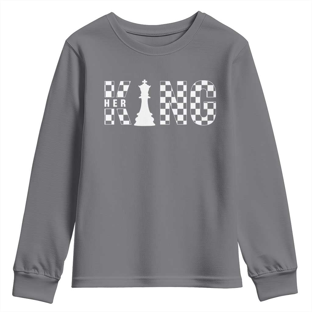 Her King Chess Couple Matching Youth Sweatshirt TS09 Charcoal Print Your Wear