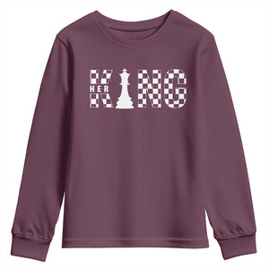 Her King Chess Couple Matching Youth Sweatshirt TS09 Maroon Print Your Wear