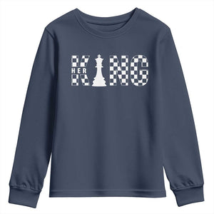 Her King Chess Couple Matching Youth Sweatshirt TS09 Navy Print Your Wear