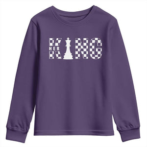 Her King Chess Couple Matching Youth Sweatshirt TS09 Purple Print Your Wear
