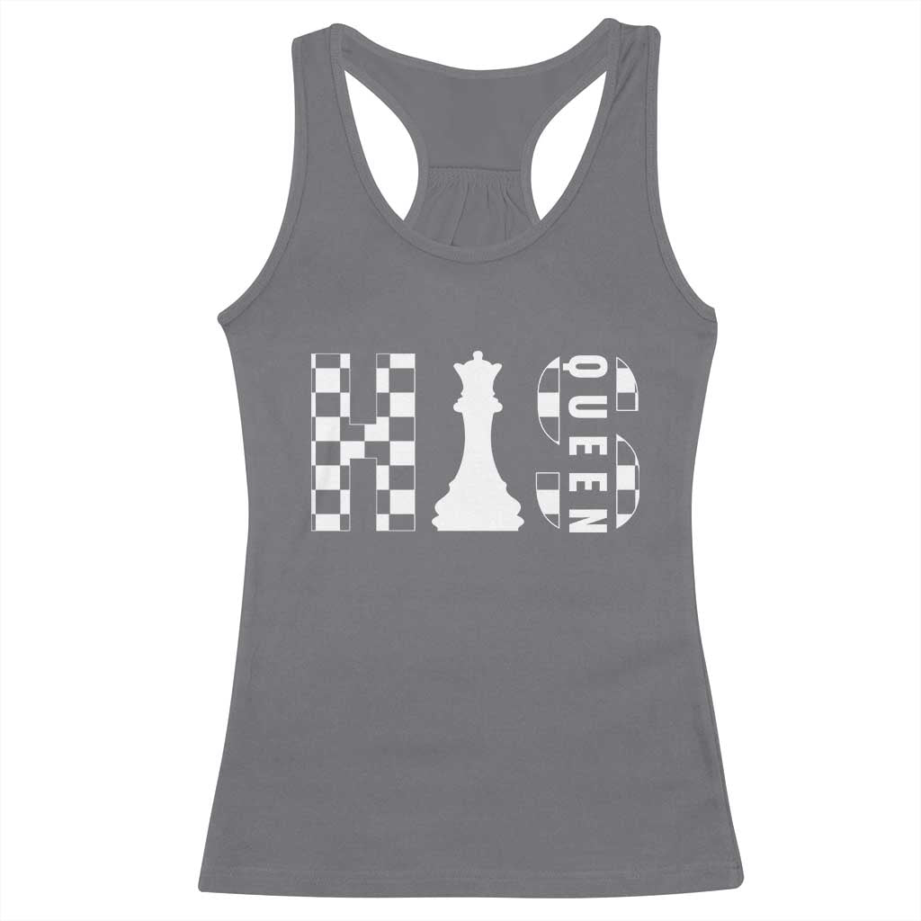 His Queen Chess Couple Matching Racerback Tank Top TS09 Charcoal Print Your Wear