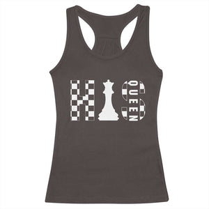His Queen Chess Couple Matching Racerback Tank Top TS09 Dark Chocolate Print Your Wear
