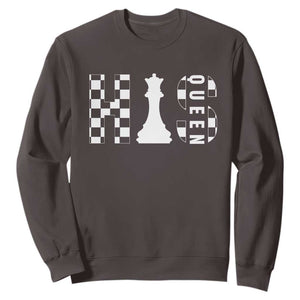 His Queen Chess Couple Matching Sweatshirt TS09 Dark Chocolate Print Your Wear