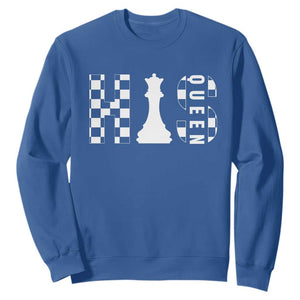 His Queen Chess Couple Matching Sweatshirt TS09 Royal Blue Print Your Wear