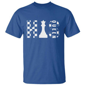 His Queen Chess Couple Matching T Shirt TS09 Royal Blue Print Your Wear