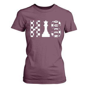 His Queen Chess Couple Matching T Shirt For Women TS09 Maroon Print Your Wear