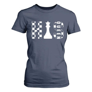 His Queen Chess Couple Matching T Shirt For Women TS09 Navy Print Your Wear