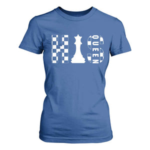 His Queen Chess Couple Matching T Shirt For Women TS09 Royal Blue Print Your Wear