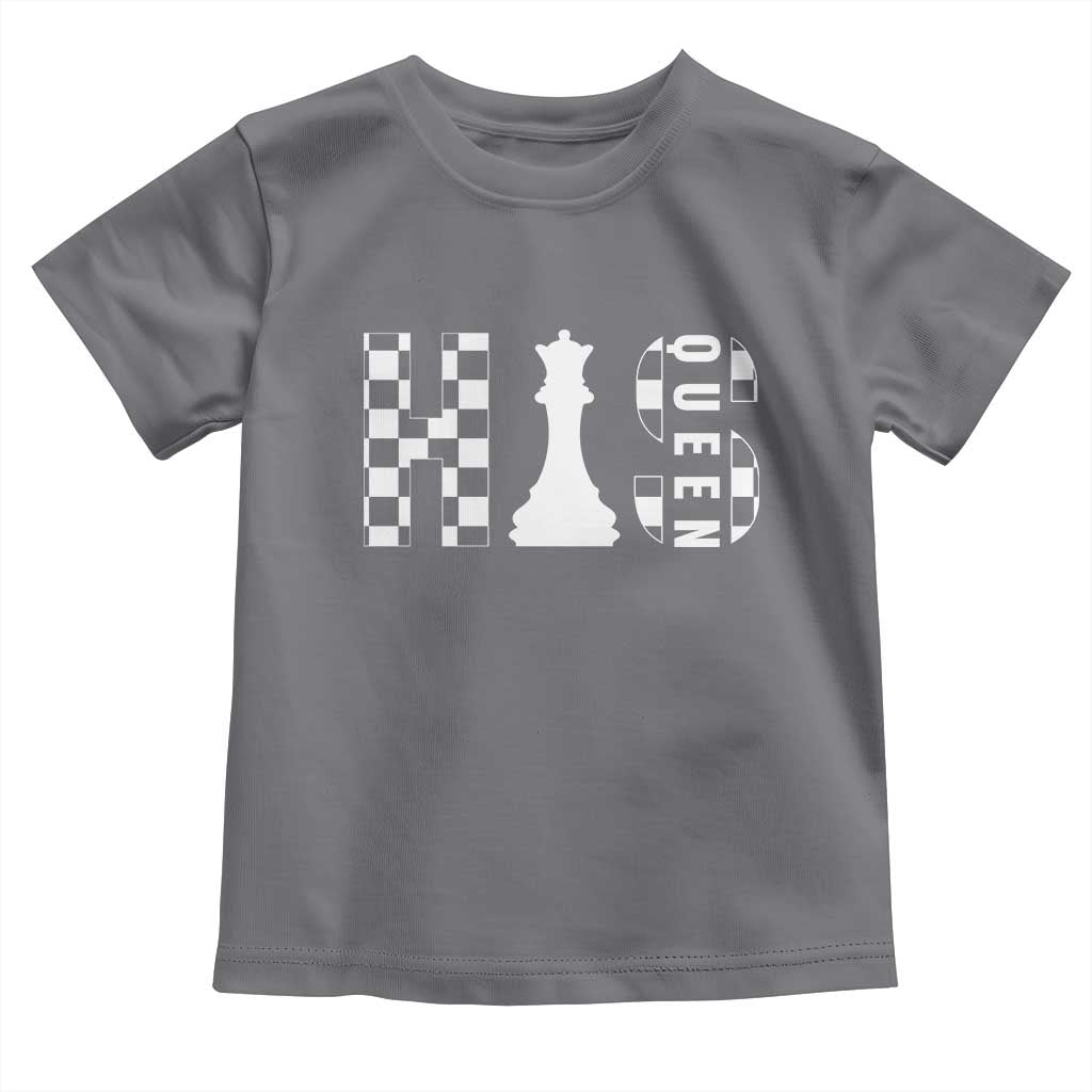 His Queen Chess Couple Matching Toddler T Shirt TS09 Charcoal Print Your Wear