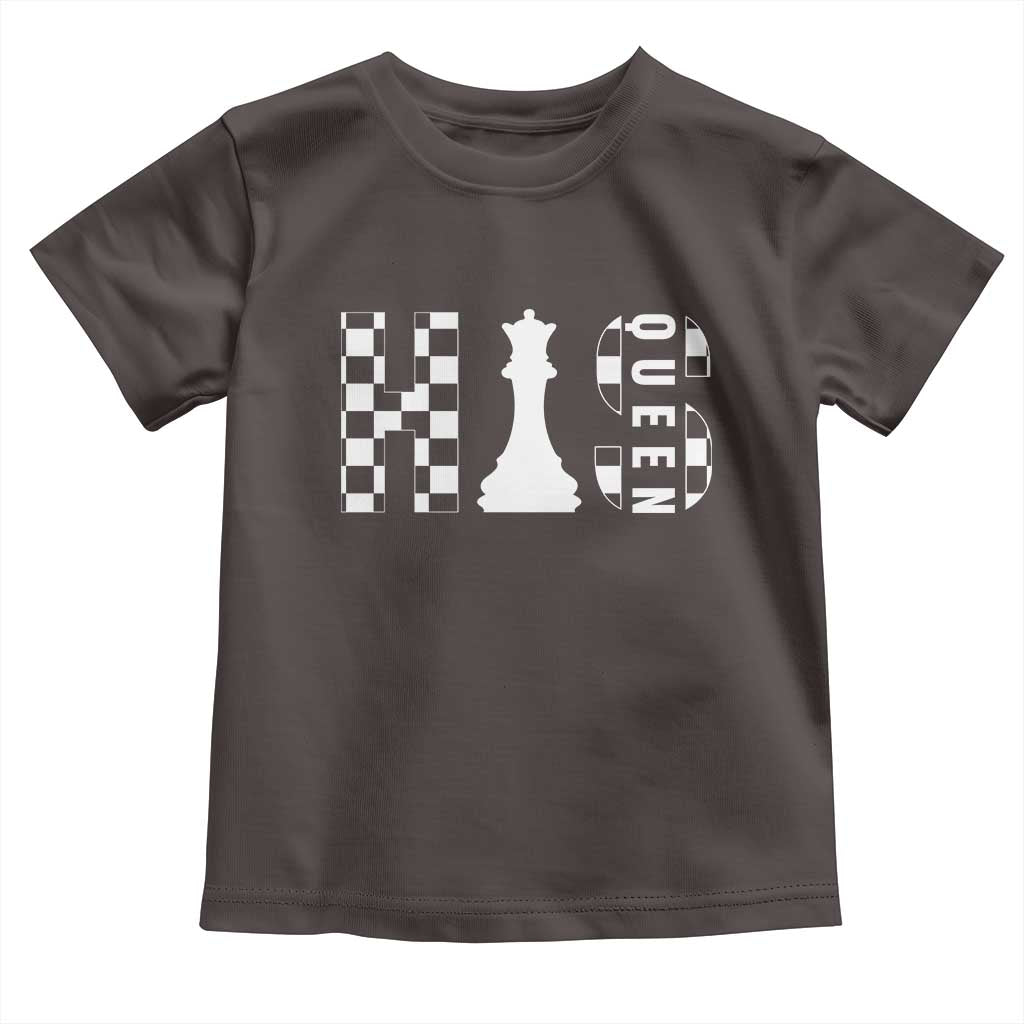 His Queen Chess Couple Matching Toddler T Shirt TS09 Dark Chocolate Print Your Wear