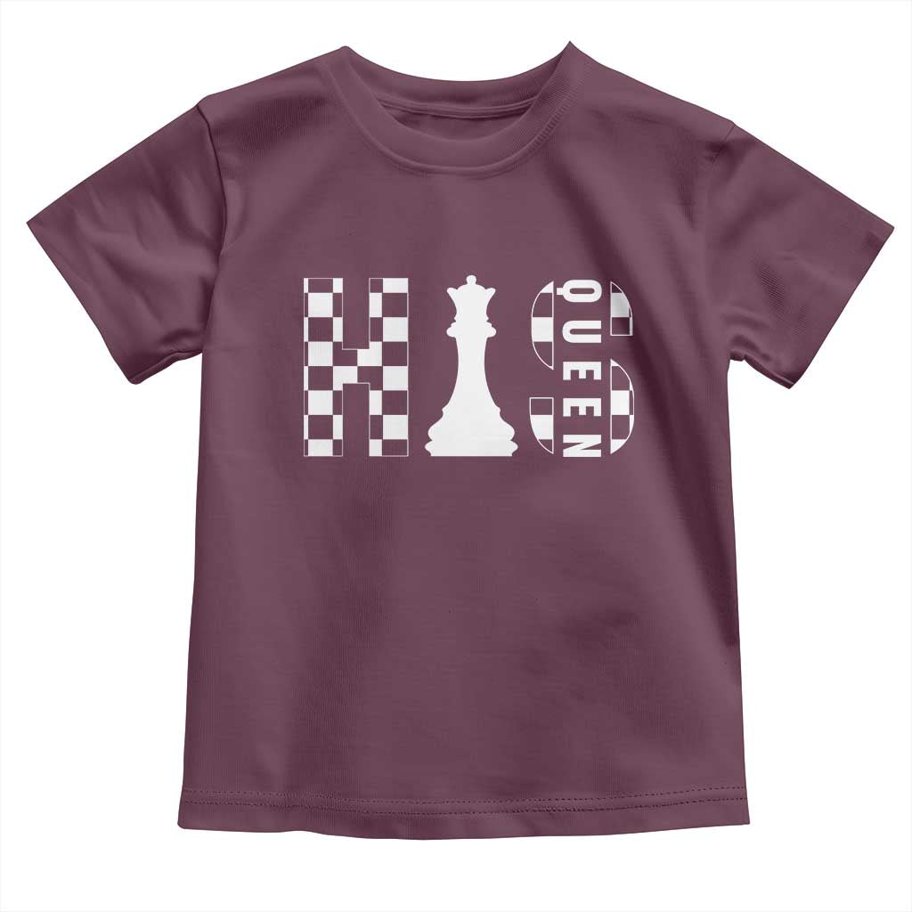 His Queen Chess Couple Matching Toddler T Shirt TS09 Maroon Print Your Wear