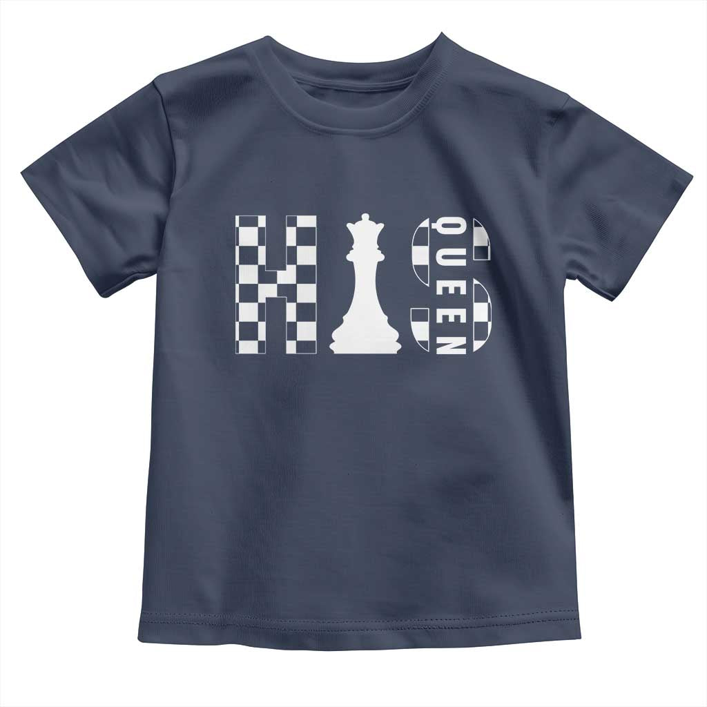 His Queen Chess Couple Matching Toddler T Shirt TS09 Navy Print Your Wear