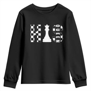 His Queen Chess Couple Matching Youth Sweatshirt TS09 Black Print Your Wear