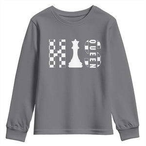 His Queen Chess Couple Matching Youth Sweatshirt TS09 Charcoal Print Your Wear