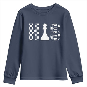 His Queen Chess Couple Matching Youth Sweatshirt TS09 Navy Print Your Wear