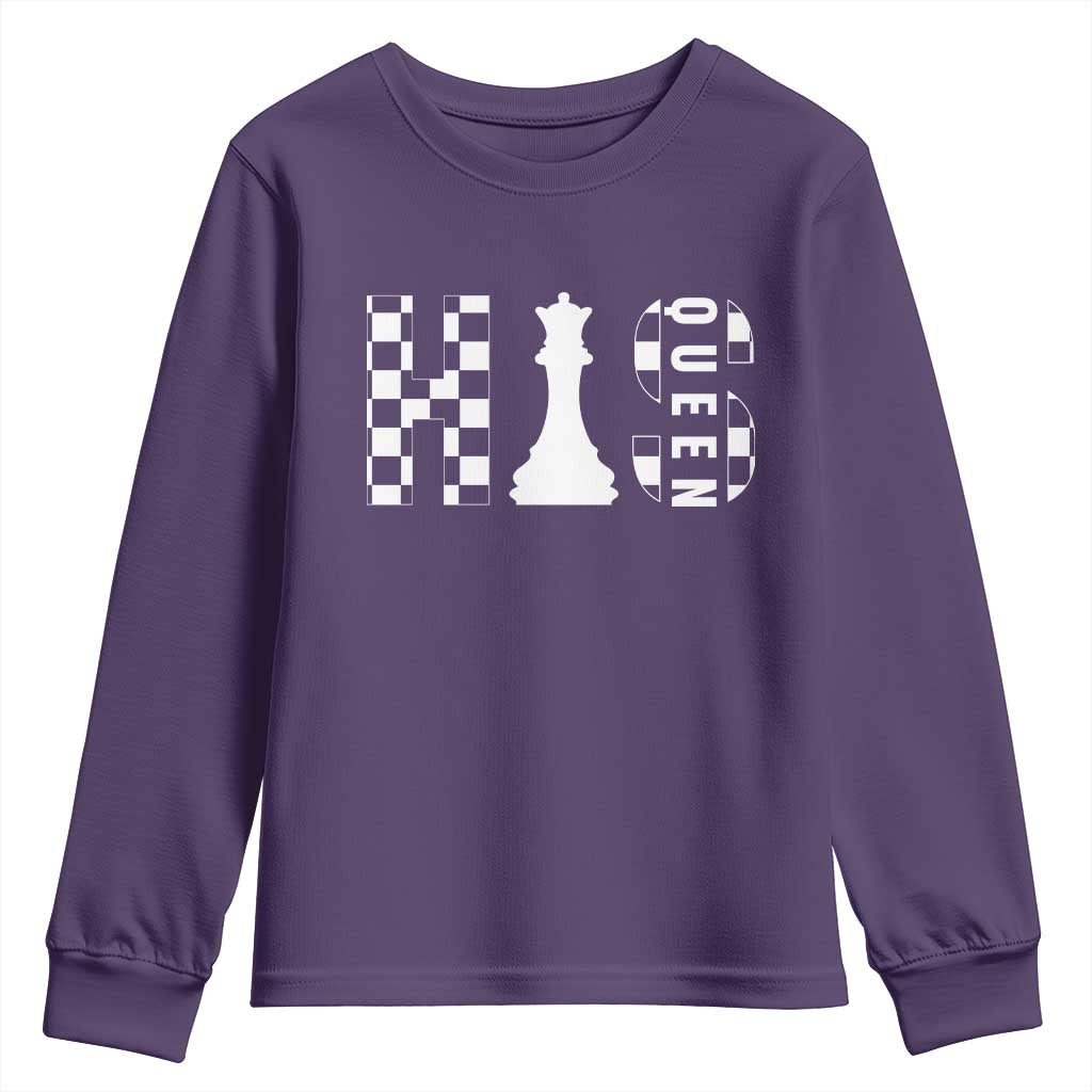 His Queen Chess Couple Matching Youth Sweatshirt TS09 Purple Print Your Wear