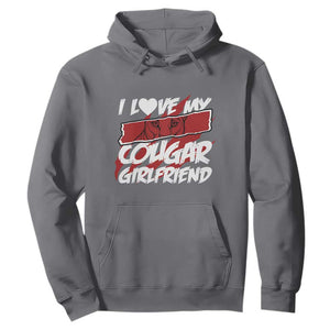 Funny Boyfriend Hoodie I Love My Cougar Girlfriend Valentines TS09 Charcoal Print Your Wear