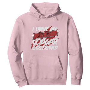 Funny Boyfriend Hoodie I Love My Cougar Girlfriend Valentines TS09 Light Pink Print Your Wear