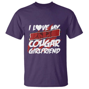 Funny Boyfriend T Shirt I Love My Cougar Girlfriend Valentines TS09 Purple Print Your Wear
