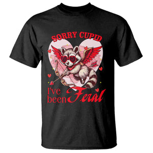 Funny Valentine's Day T Shirt Sorry Cupid I've Been Feral Raccoon TS09 Black Print Your Wear