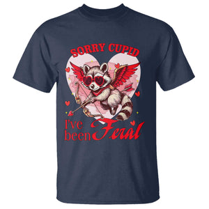 Funny Valentine's Day T Shirt Sorry Cupid I've Been Feral Raccoon TS09 Navy Print Your Wear