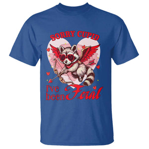 Funny Valentine's Day T Shirt Sorry Cupid I've Been Feral Raccoon TS09 Royal Blue Print Your Wear