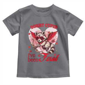 Funny Valentine's Day Toddler T Shirt Sorry Cupid I've Been Feral Raccoon TS09 Charcoal Print Your Wear