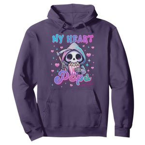 Funny Valentine's Day Hoodie My Heart Pops For You Cute Death Grim Popcorn TS09 Purple Print Your Wear