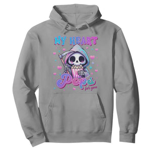 Funny Valentine's Day Hoodie My Heart Pops For You Cute Death Grim Popcorn TS09 Sport Gray Print Your Wear